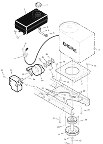 Engine Mount Diagram and Parts List for 425618X48B 2004 Briggs and Stratton Lawn Tractor